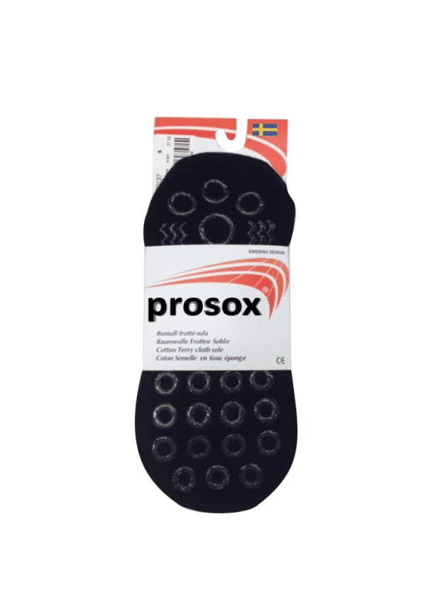 Packaged PROSOX anti-slip sock with product label
