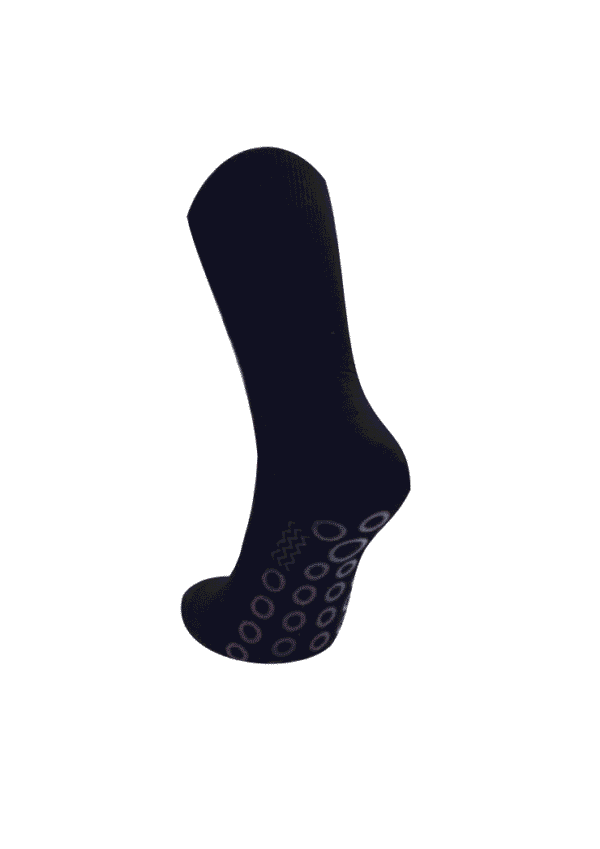 Black PROSOX anti-slip sock with loose elastic and anti-slip sole