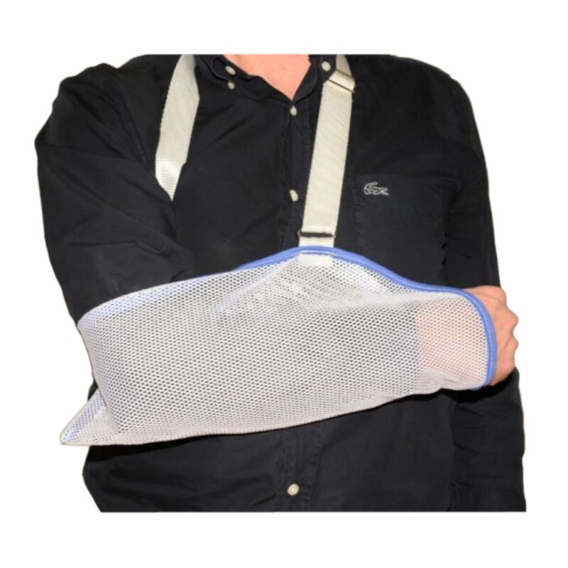 Armslinga i nät – justerbar och ventilerande armslinga för stöd av arm och axel
