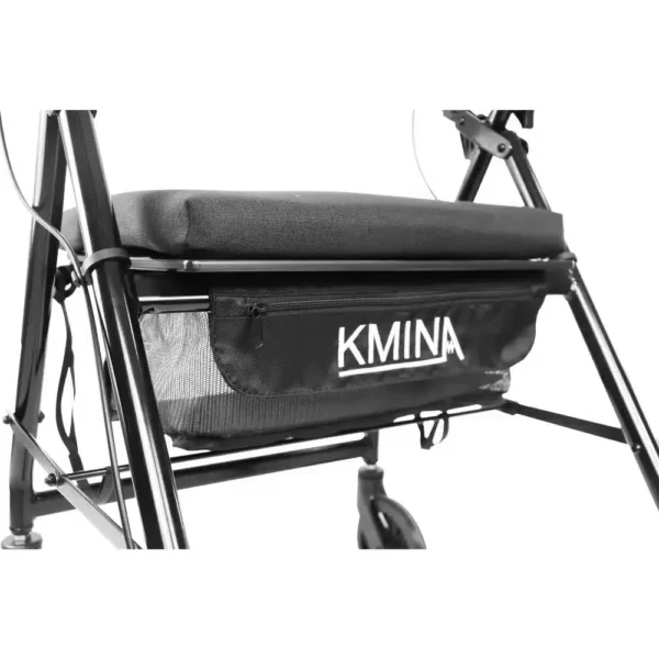 a black and white folding chair