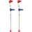 kryckor för barn, 2 st. a pair of crutches with red and blue handles