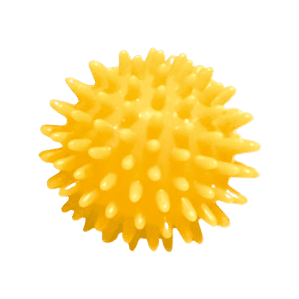 a yellow ball with spikes