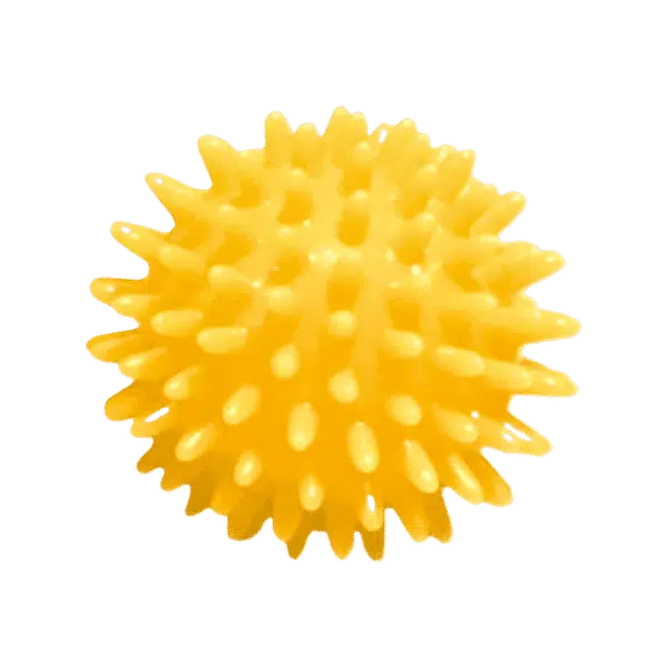 a yellow ball with spikes