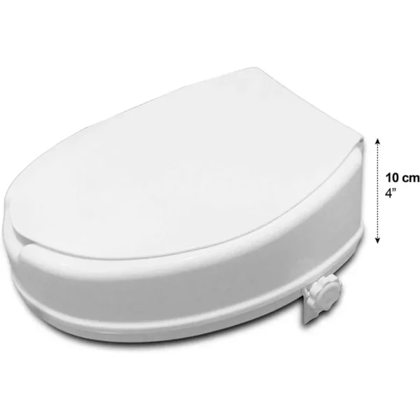 Toilet seat with lid 10 cm – closed with height measurement