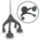 a black and silver walking stick