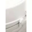a close up of a toilet