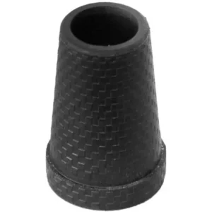 a black thimble with a white background