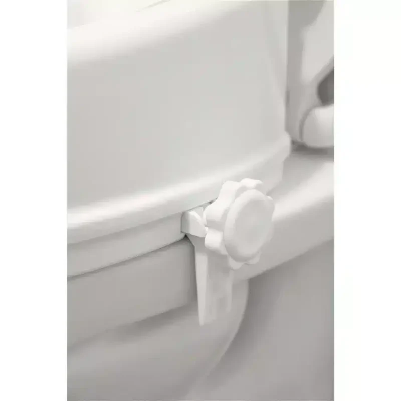 Justerbart sidofäste – toalettförhöjare Närbild av sidofäste på toalettförhöjare med Lock 10 cm