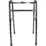 a black metal frame with black handles
