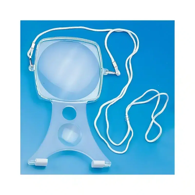 Förstoringsglas med halsrem och stöd för handsfree användning vid läsning eller hobby