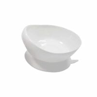 Bowl Non-Slip with Edge – white bowl with raised edge and non-slip base