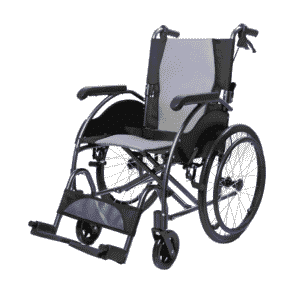 Lightweight and foldable aluminum wheelchair 2237 folded up