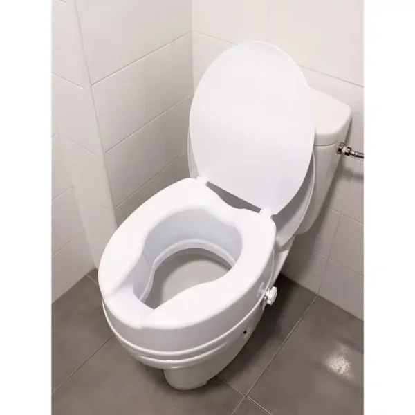 Toilet seat raiser with lid 10 cm in bathroom environment