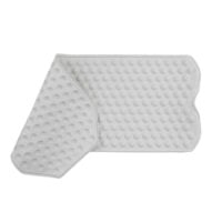 White non-slip mat for bathtub and shower with structure and suction cups