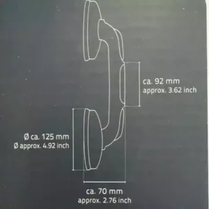 a drawing of a door handle