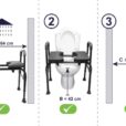 Justerbar Toalettstol 3 i 1 måttillustration