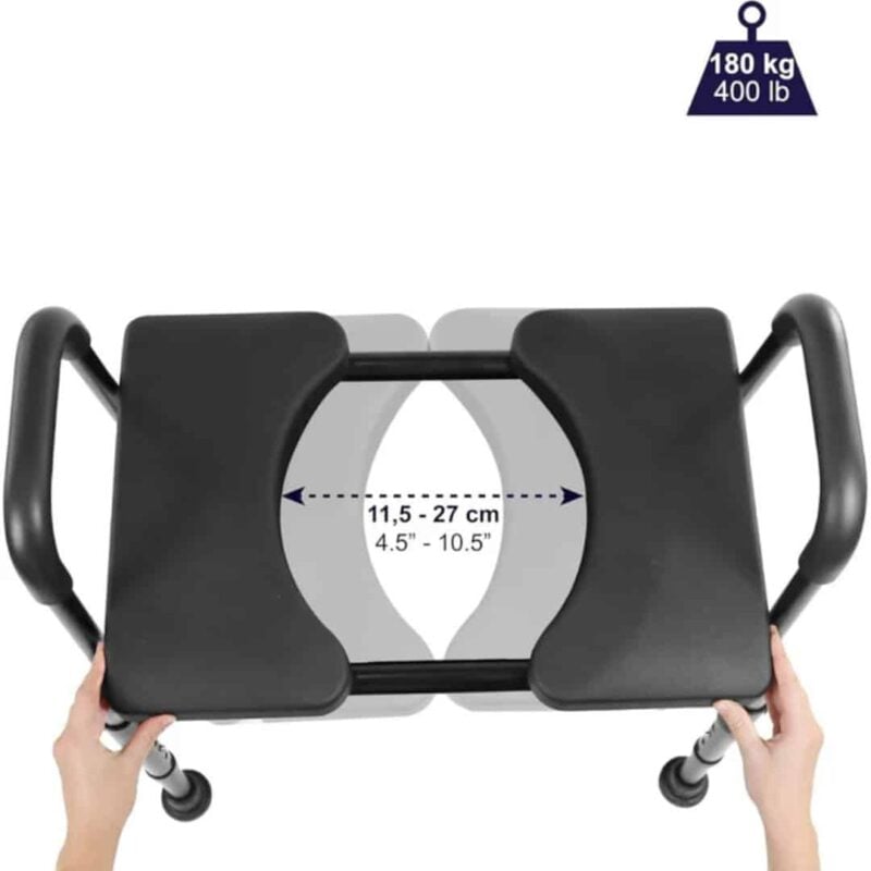 Justerbar Toalettstol 3 i 1 sätesöppning ovanifrån Justerbar Toalettstol 3 i 1 sätesöppning ovanifrån