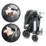 Vikbar elscooter visad i flera vinklar hopfälld