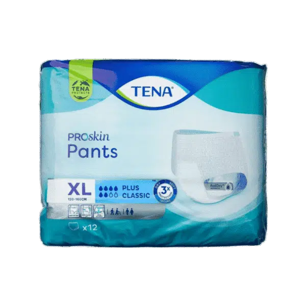 TENA Pants Plus XL – Förpackning med 12 engångsunderkläder för urinläckage