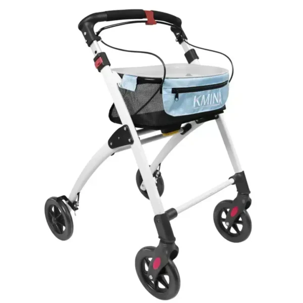 a walker with a basket on it
