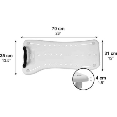 blob-3-43.jpg Badbräda för badkar a white plastic board with black handle