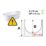Badkarssits med Handtag a white bathtub with a yellow sign and green arrows