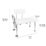 Badkarssits med Handtag a white shower chair with height measurements