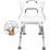 Badkarssits med Handtag a white chair with grey handles