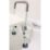 Badkarssits med Handtag a white shower chair with grey handles
