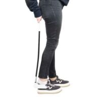 a person holding a golf club