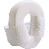 Ear cushion with holes and Velcro in white velour