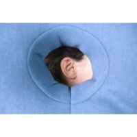 a person's ear in a hole