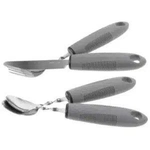 a spoon and fork with handles