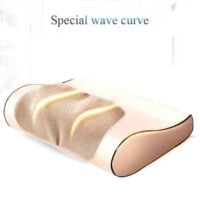 Massage cushion with wave-shaped ergonomic design and built-in heating function.