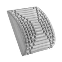 Product image of a gray backrest with structure for traction and posture.