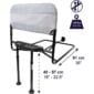 a chair with height measurement