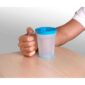 a person holding a plastic cup