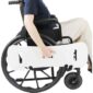 a person in a wheelchair holding a board