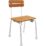 Duschstol i trädesign. a chair with a white frame