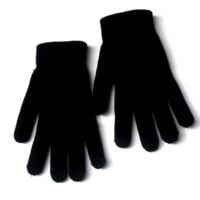 a pair of black gloves