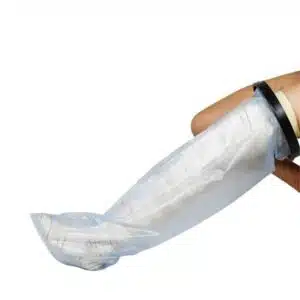 a person holding a plastic bag