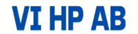 Logotyp för VI HP AB i blå text mot vit bakgrund – officiell företagslogga i kvadratiskt format 1200x1200 pixlar