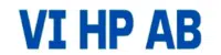 Logotyp för VI HP AB i blå text mot vit bakgrund – officiell företagslogga i kvadratiskt format 1200x1200 pixlar