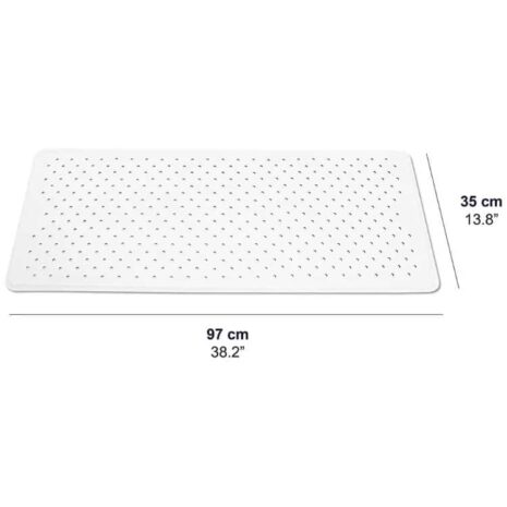 Duschmatta med exakta mått Duschmatta 97 x 35 cm Mått på duschmatta: 89 x 39 cm
