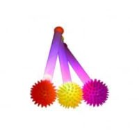 a close-up of several colorful balls