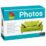 a box of photos on a white background