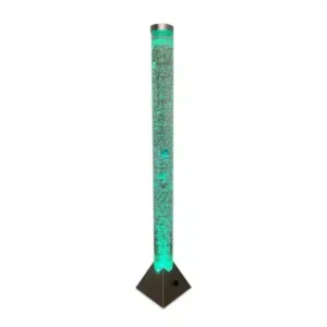 a green tube with bubbles