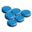 Inspelningsbara Stora Knappar. a group of blue plastic objects