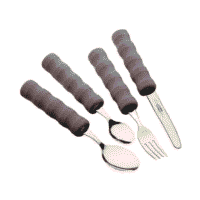 a spoon and fork with handles