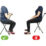 Justerbar käpp med sits i kolfiber Illustration av rätt och fel sittställning på käpp med sits